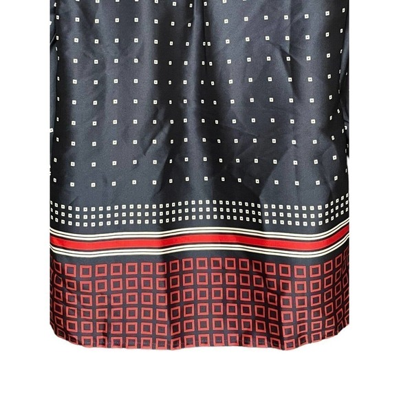 J Crew Drapey In Ratti Blue Red Geometric Print Long Sleeve High Low Tunic XXS - Picture 10 of 12